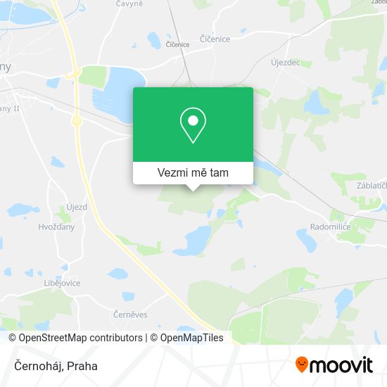 Černoháj mapa