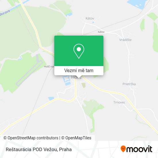 Reštaurácia POD Vežou mapa