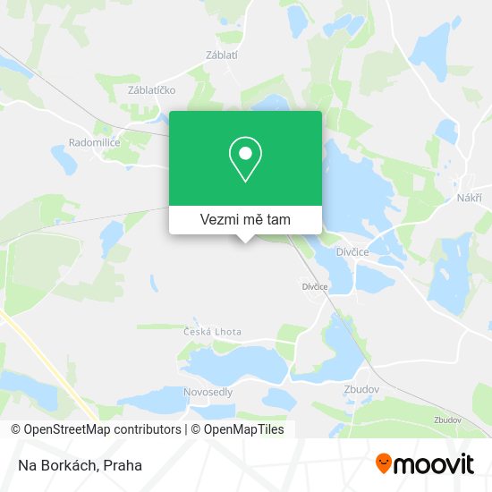 Na Borkách mapa