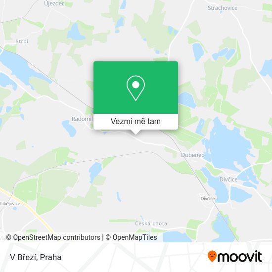V Březí mapa