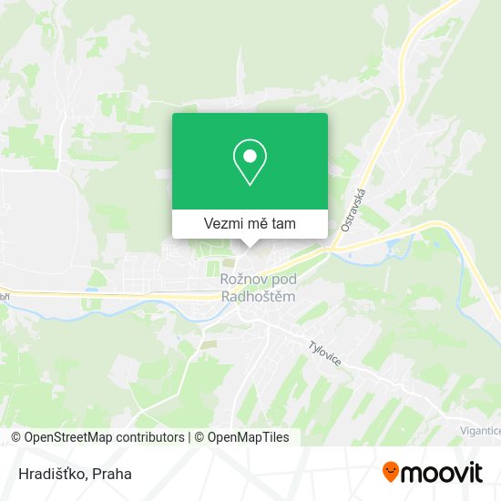 Hradišťko mapa