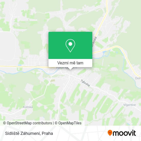 Sídliště Záhumení mapa