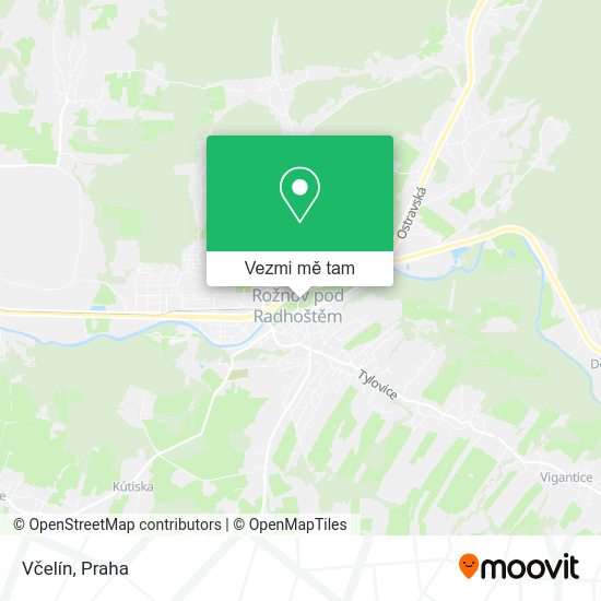 Včelín mapa