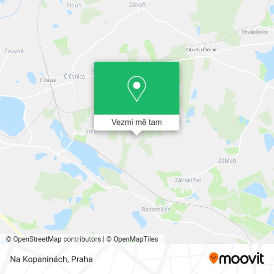 Na Kopaninách mapa