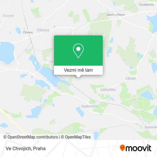 Ve Chvojích mapa