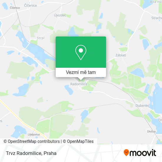 Trvz Radomilice mapa