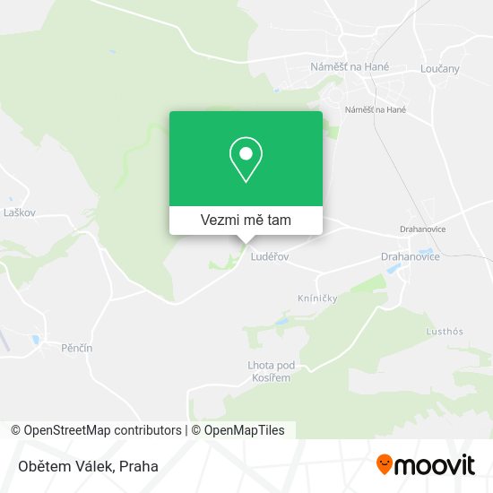 Obětem Válek mapa