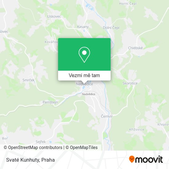 Svaté Kunhuty mapa