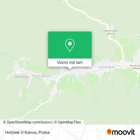 Hotýlek U Kance mapa