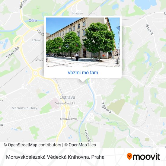 Moravskoslezská Vědecká Knihovna mapa