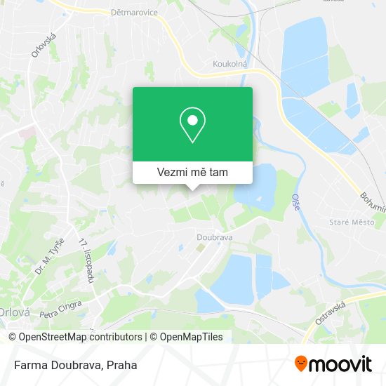 Farma Doubrava mapa