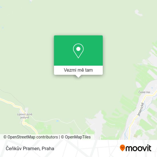 Čeňkův Pramen mapa
