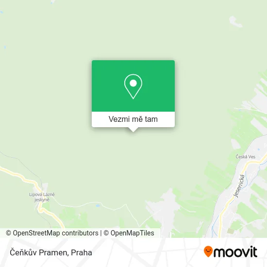 Čeňkův Pramen mapa