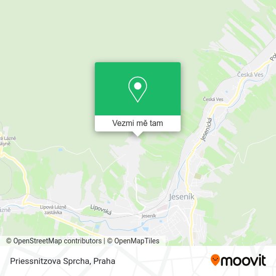 Priessnitzova Sprcha mapa