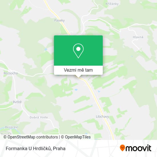 Formanka U Hrdličků mapa