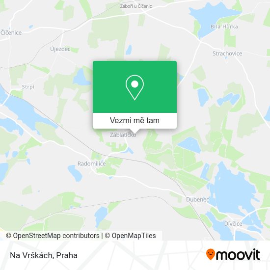 Na Vrškách mapa