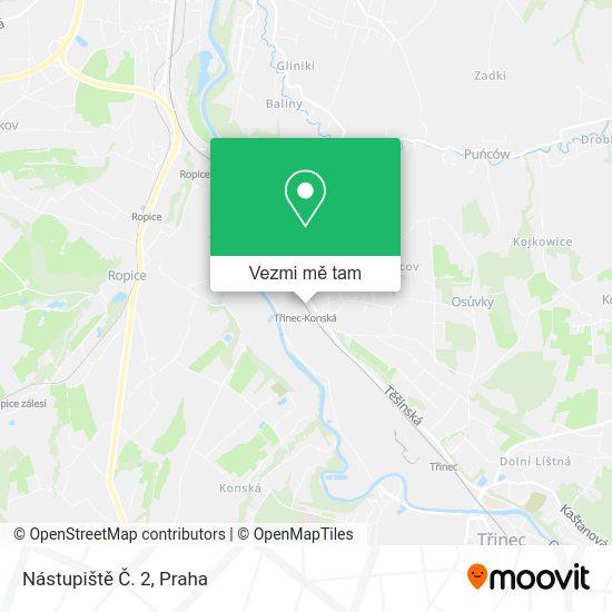 Nástupiště Č. 2 mapa