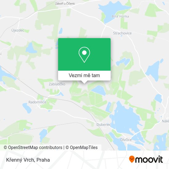 Křenný Vrch mapa