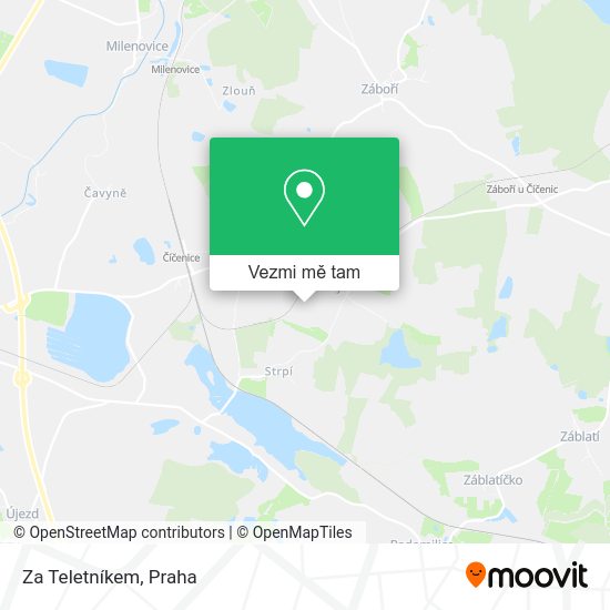 Za Teletníkem mapa