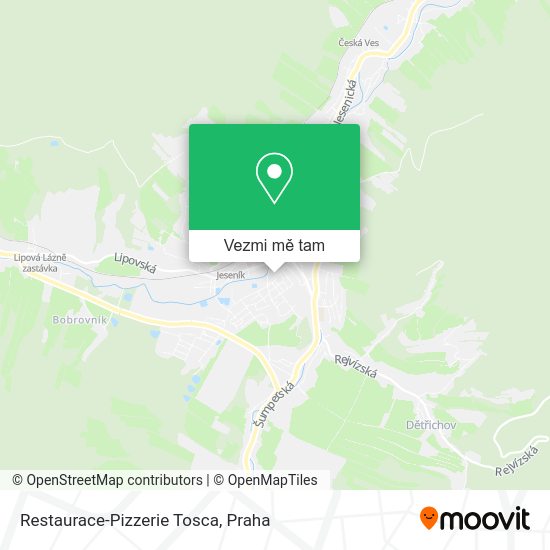 Restaurace-Pizzerie Tosca mapa