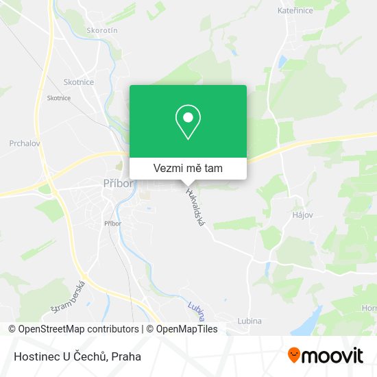 Hostinec U Čechů mapa