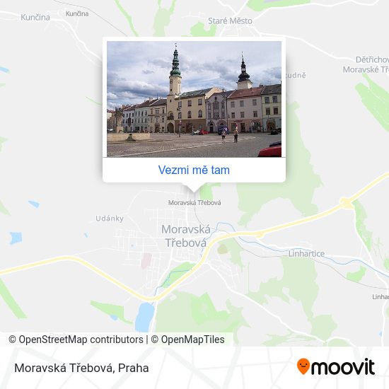 Moravská Třebová mapa