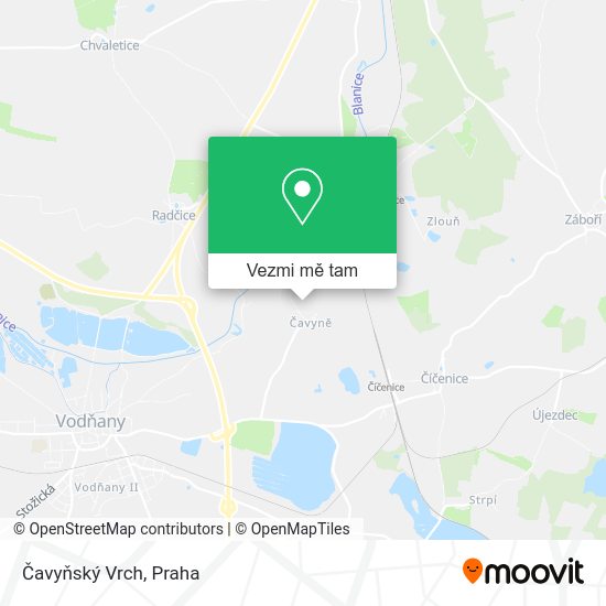 Čavyňský Vrch mapa