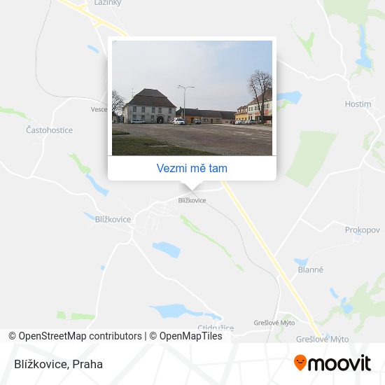 Blížkovice mapa