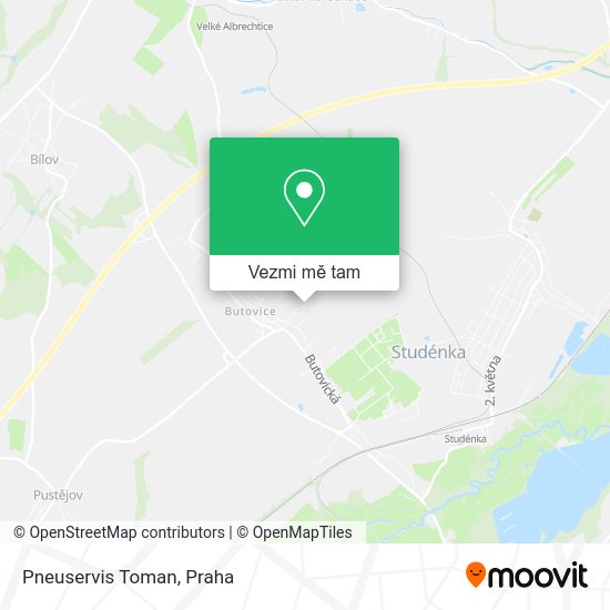 Pneuservis Toman mapa