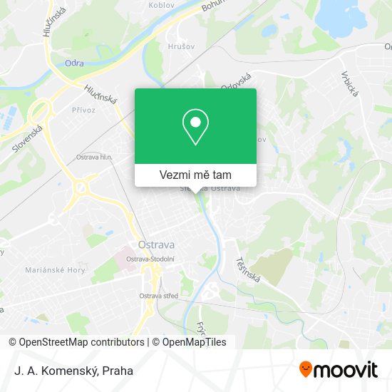 J. A. Komenský mapa