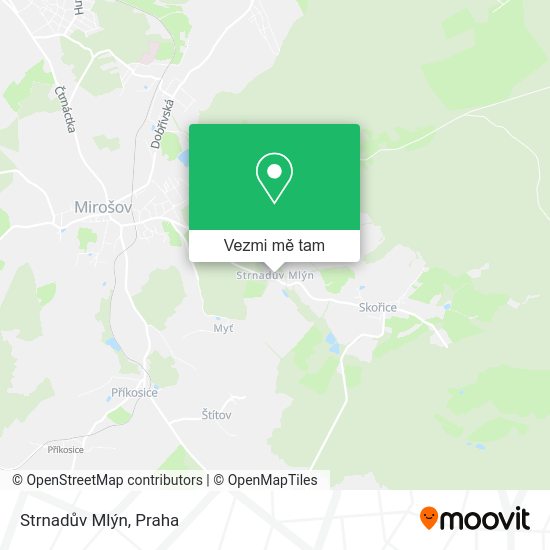 Strnadův Mlýn mapa