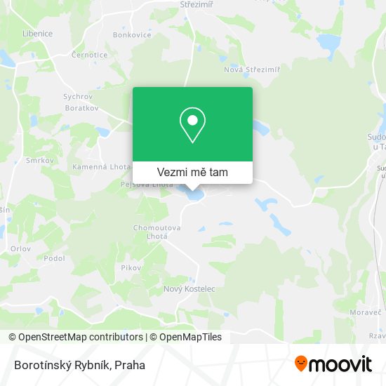 Borotínský Rybník mapa