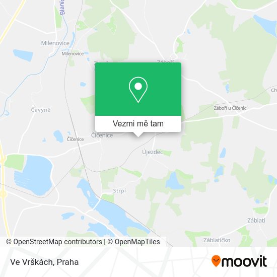 Ve Vrškách mapa