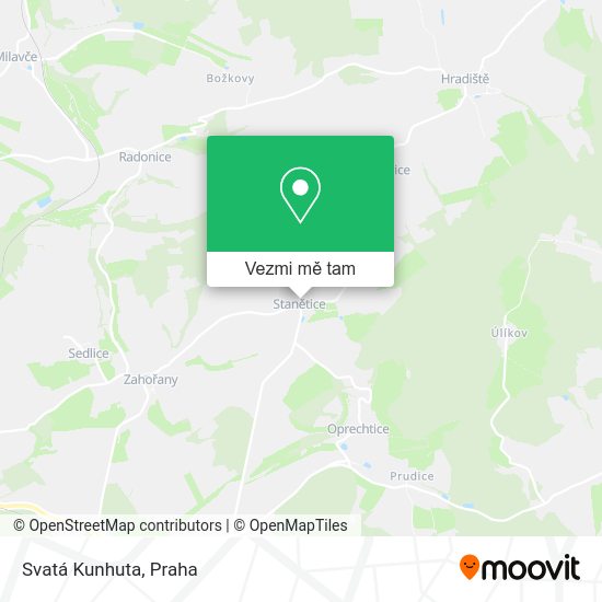 Svatá Kunhuta mapa