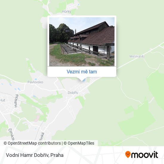 Vodní Hamr Dobřív mapa
