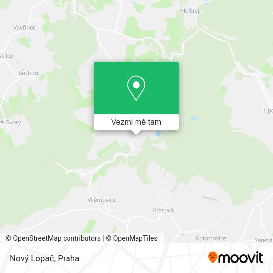Nový Lopač mapa