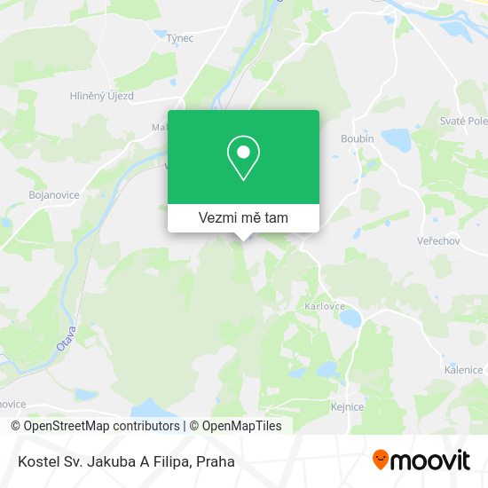 Kostel Sv. Jakuba A Filipa mapa