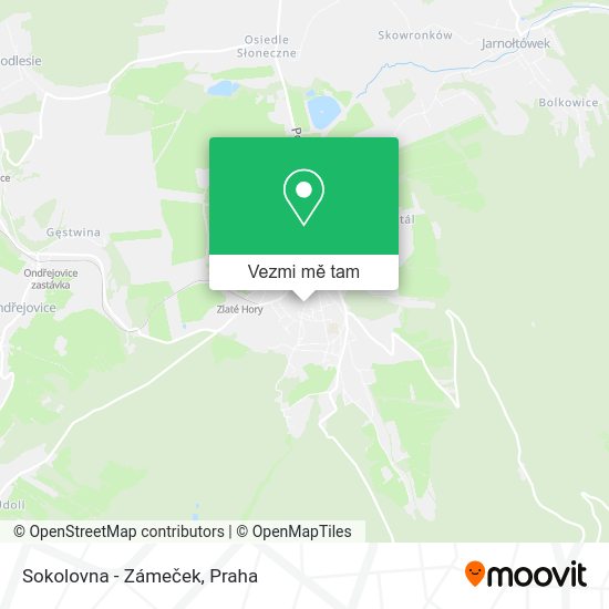 Sokolovna - Zámeček mapa