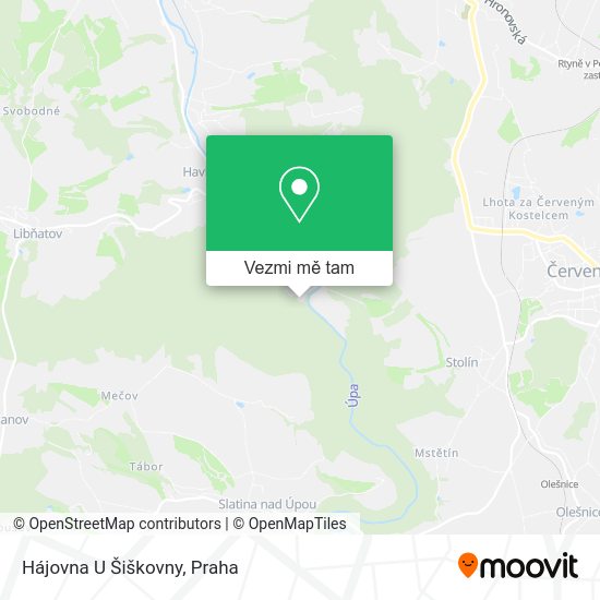 Hájovna U Šiškovny mapa
