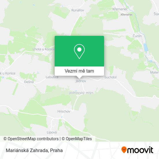 Mariánská Zahrada mapa