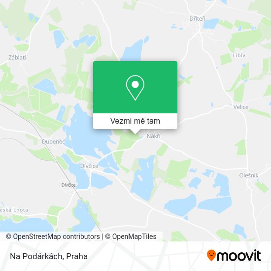 Na Podárkách mapa