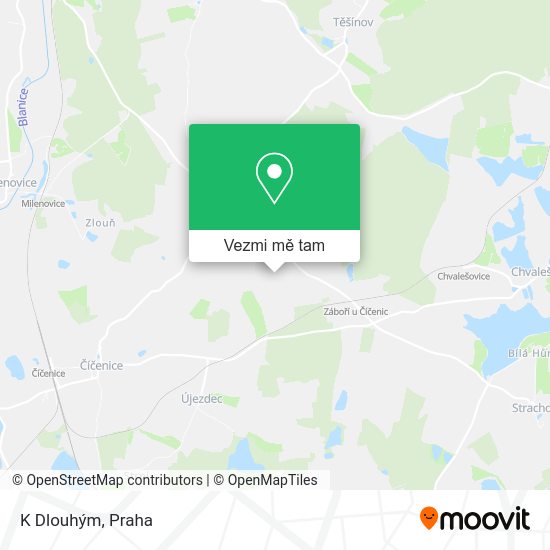 K Dlouhým mapa