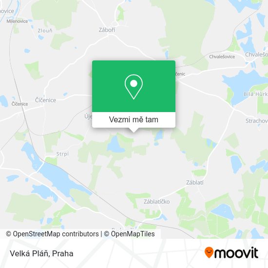 Velká Pláň mapa