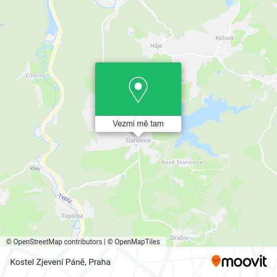 Kostel Zjevení Páně mapa