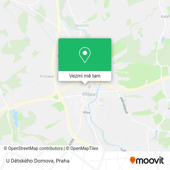 U Dětského Domova mapa