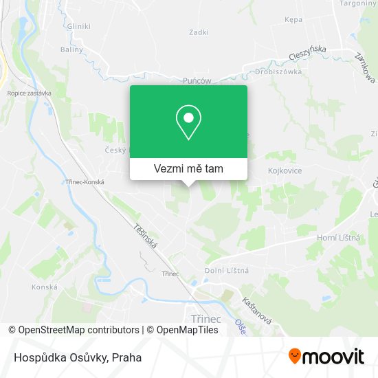 Hospůdka Osůvky mapa