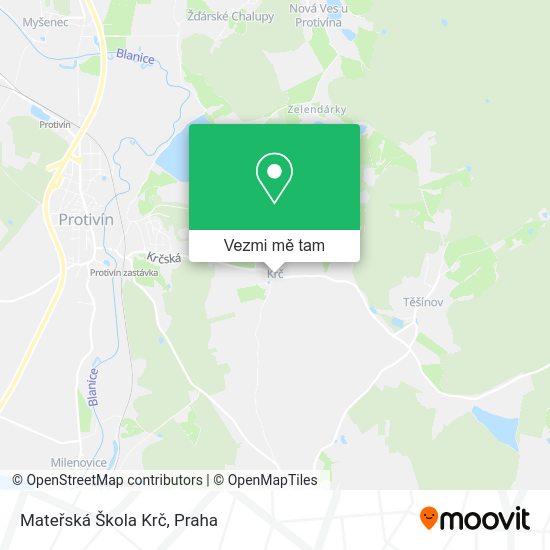 Mateřská Škola Krč mapa