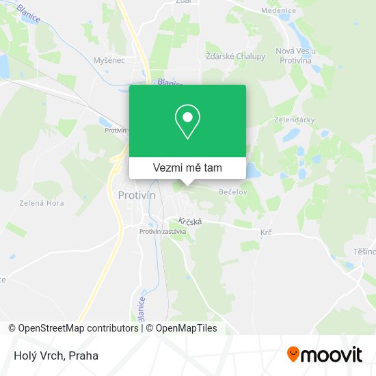 Holý Vrch mapa