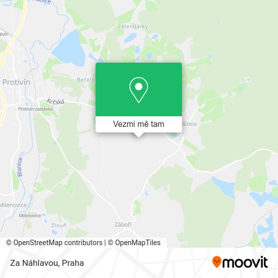 Za Náhlavou mapa
