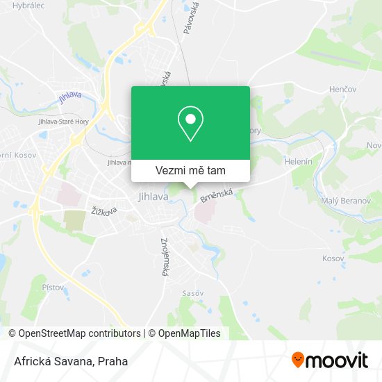 Africká Savana mapa